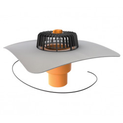 Strešná vpusť priama s ohrevom TWE 110 PVC S -  DN 100